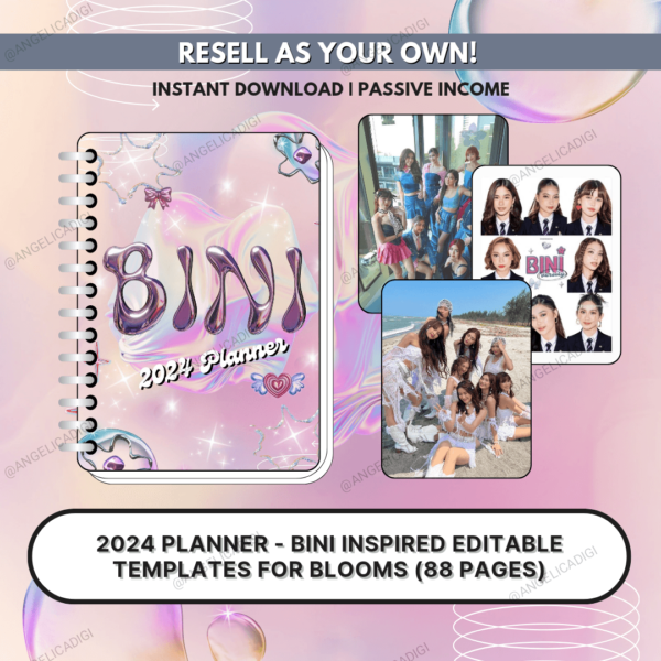 2024 Planner - BINI Inspired Editable Templates for Blooms | UPLR