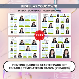 Printing Business Starter Pack Set | Rush ID | Editable Templates | Drag & Drop | UPLR